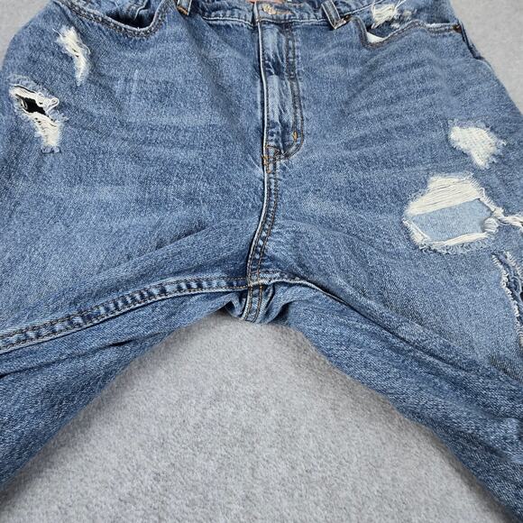 We the Free Jeans Womens Size 32 CRVY Destructed Straight Leg Free People - Picture 4 of 16